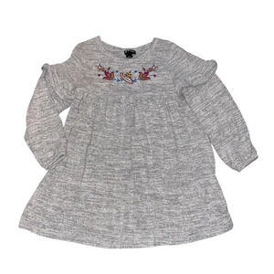 🔥 5 for $30 🔥 Art Class Toddler Girls’ Embroidered Gray Long Sleeve Dress | 3T